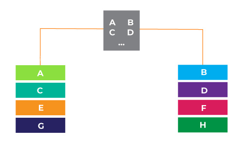 Graphic showing the breakdown of the data set