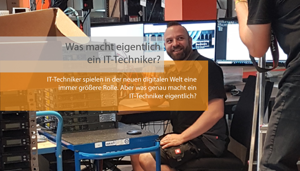 IT Techniker der Cybertrading GmbH am Arbeitsplatz 