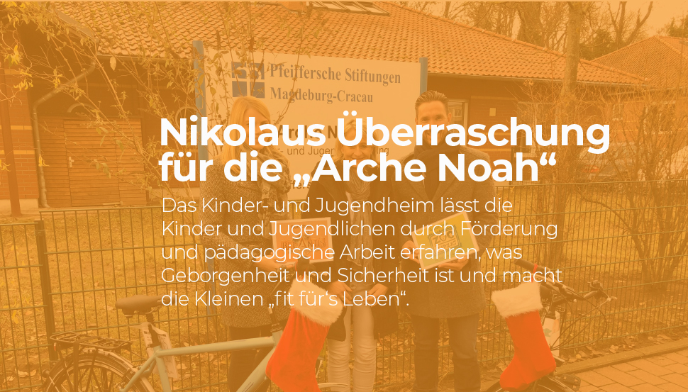 Frank Niemann, Lisa Pußel & Daniela Höhne zur Spendenübergabe bei dem Kinder- & Jugendheim Arche Noah